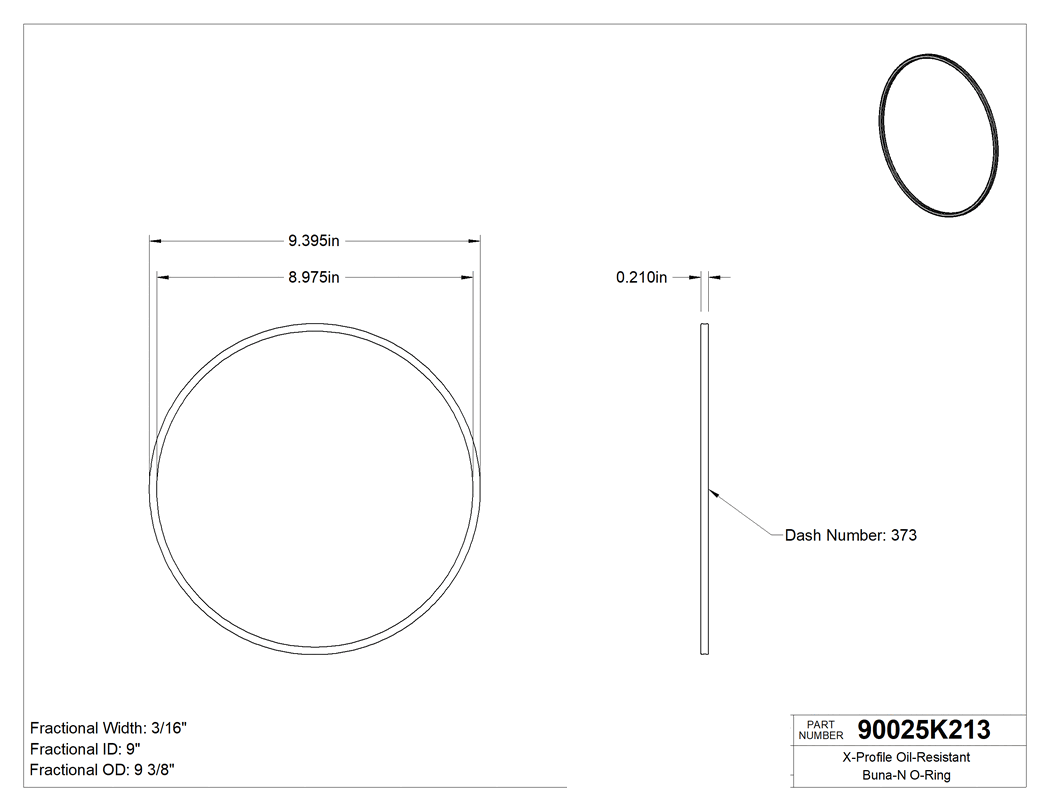 Technical drawing - 90025K213